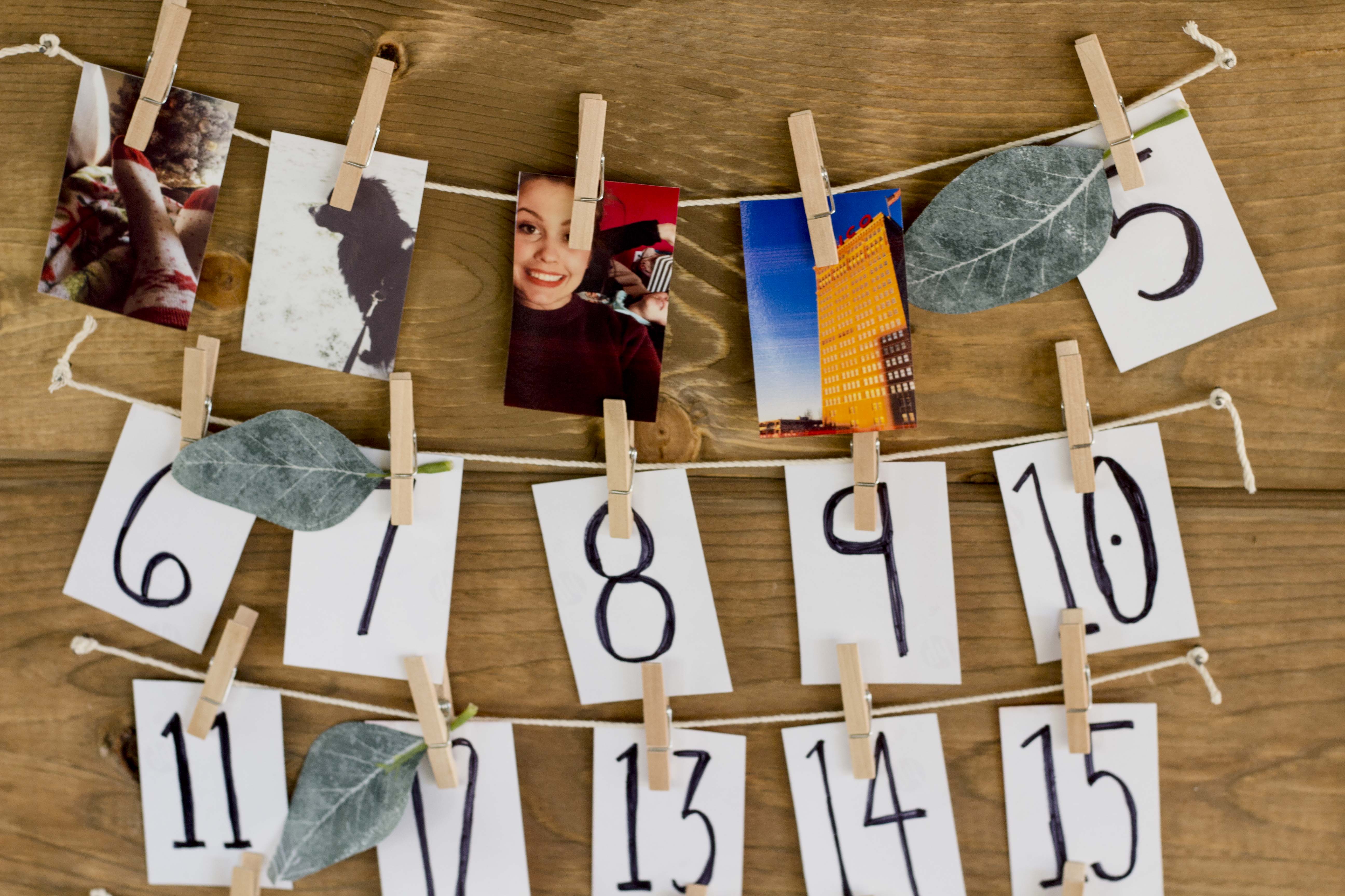 Easy and affordable DIY photo Advent Calendar